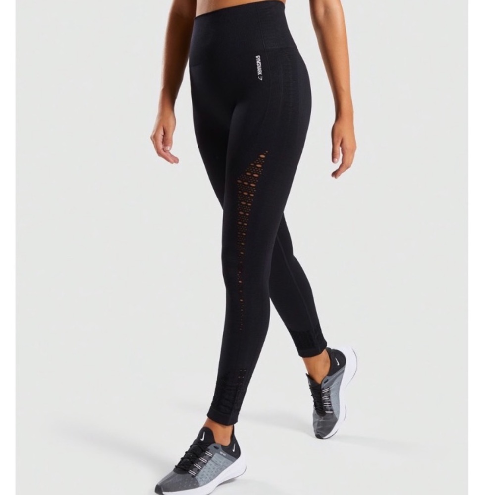 Gymshark energy seamless leggings black M
